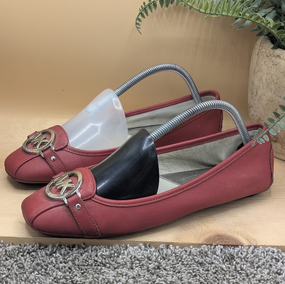 Michael Kors Fulton Red Leather Women's Size 9.5M Driving Shoes